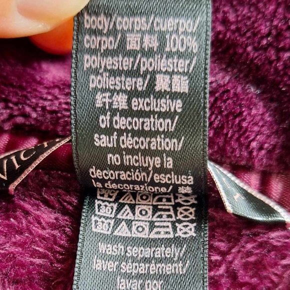 Victoria's Secret Monogramed House Coat in Burgundy Size Med/Large - Picture 10 of 12